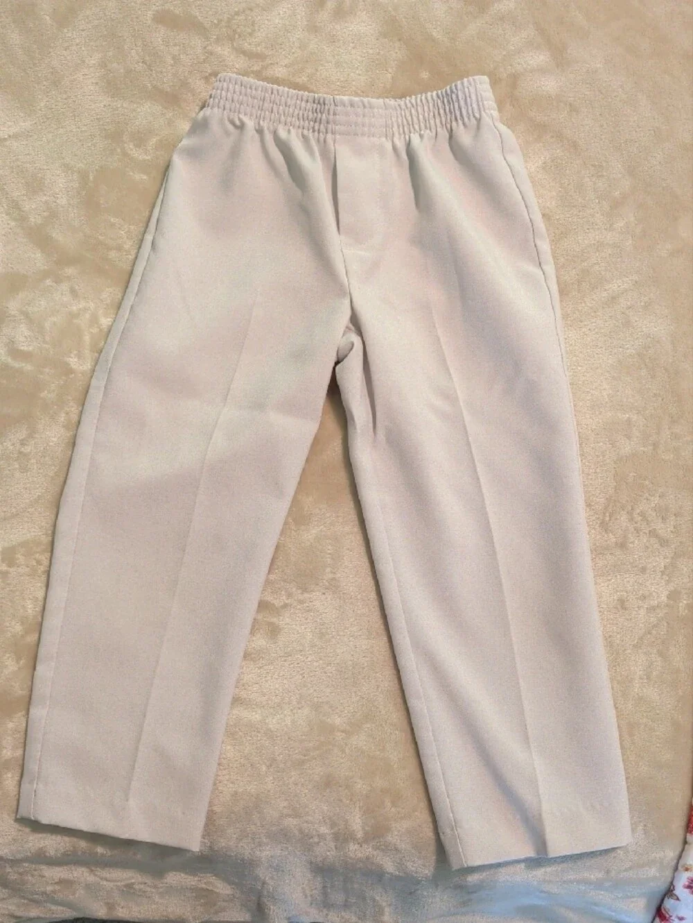 Van Heusen Boys Light Gray Suit Set with Patterned Shirt and Tie